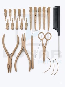 Kit d'outils professionnels pour extensions de cheveux – Haute performance et qualité supérieure – Couleur beige avec option de personnalisation du logo - Product Image 3
