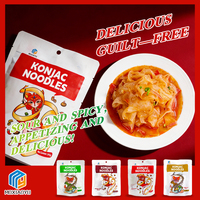 Wholesale Low Price Vegan Low-Carb Chili Oil Spicy Flavor Fast Instant Noodles Gluten Free Shirataki Konjac Noodles Bag