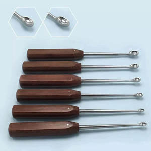Azicon's Set of 6 Pcs Halle Bone Curette Oval Shape with Fiber Handle Orthopedic Surgical Curettage <b>Instruments</b> <b>Neurosurgery</b> Set - Product Image 6