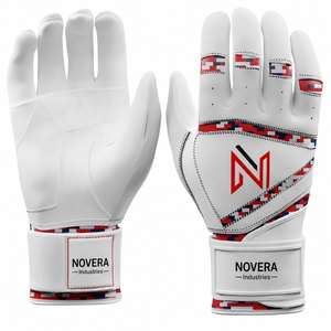 Wholesale Bulk Supplier Low MOQ <b>Baseball</b> Batting <b>Gloves</b> Adults Durable Leather Short Cuff Anti-Slip Softball <b>Gloves</b> Customized - Product Image 2