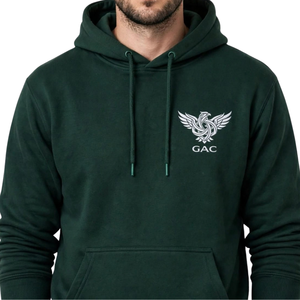 Sudadera con Capucha para Hombre, Manga Larga, con Cordón Ajustable, Bolsillo Canguro, Estilo Casual Urbano, Color Sólido, Bordada, Resistente al Viento, Ecológica - Product Image 3