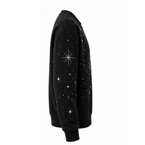 Sweat-shirts d'hiver pour hommes, unis, avec strass, design numérique, décontracté, luxe, streetwear, écologiques, séchage rapide, confort, coton/polyester - Product Image 2