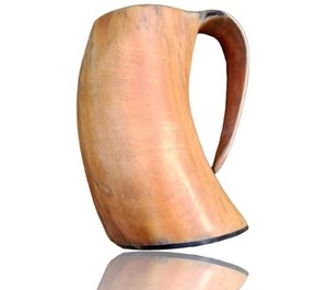 Buffalo Horn <b>Mug</b> Traditional Artisan Craft Natural Polished Durable Material Stylish Tableware for Dining Kitchen Use - Product Image 1