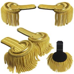 Epaulettes de hombro de alta calidad hechos a mano con flecos de lingotes dorados, hechos a medida. - Product Image 2
