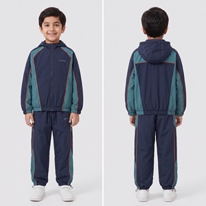 Bulk Manufacturer Girls Reflective Safety <b>Waterproof</b> Breathable Color Windbreaker Tracksuit - Product Image 1