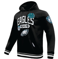 Hoodie Philadelphia Eagle Hitam Bordir Cetak Digital Biru Langit Katun Fleece Unisex Musim Dingin Resleting Bernapas Cepat Kering