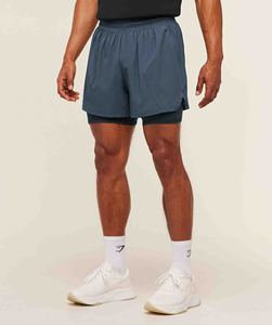 Wholesale <b>Mens</b> Custom 2 in 1 Sports <b>Shorts</b> Double Layer Premium Running Gym <b>Shorts</b> With <b>Compression</b> Inner Liner Quick Dry Fabric - Product Image 2