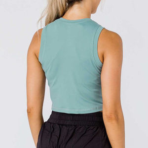 Débardeur pour femme, couleur unie, col rond, longueur normale, respirant, coton, fibre de bambou, décontracté, écologique, séchage rapide, broderie 3D - Product Image 2