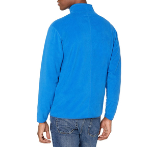 Chaqueta de Forro Polar Marrón para Hombre, Cierre Completo, Cuello Alto, Estilo Casual para Otoño, Corte Regular, Color Sólido, Material de Poliéster - Product Image 5