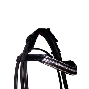 Frontal en cuir de qualité supérieure, confortable, de 6 mm, en forme de U, personnalisable, avec rembourrage design pour le nez, élégant pour l'équitation - Product Image 2