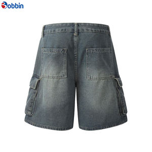 BOBBIN INDUSTRIES Pantalones Cortos de Mezclilla de Alta Calidad para Hombre, Estilo Hip Hop, Streetwear, Verano, con Bolsillos, Tipo Cargo, Holgados - Product Image 2