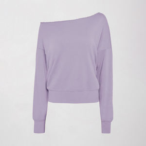 Sudadera de Invierno para Mujer, Talla Grande, con Logotipo Personalizado, de Poliéster/Algodón Súper Suave, Hombros Descubiertos, Sexy, para Club, Ajuste Holgado, Color Liso - Product Image 6