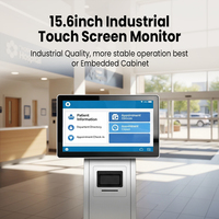 Monitor de Pantalla Táctil Industrial de 15.6 Pulgadas, Alto Rendimiento, Frente Plano Real, Capacitivo Multitáctil, Carcasa de Aluminio IP65 por Delante/De Trás