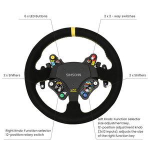 SIMSONN Sim Racing Steering <strong>Wheel</strong> LED Button Gaming Paddle Shifter <strong>PC</strong> Racing <strong>Wheel</strong> - Product Image 4