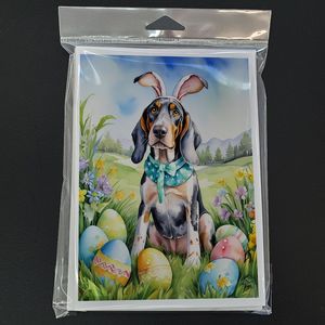 Bluetick Coonhound <b>Easter</b> Egg Hunt Greeting <b>Cards</b> <b>Pack</b> of 8 Whimsical A7 Size 5x7 Blank Note <b>Cards</b> with Envelopes - Product Image 3