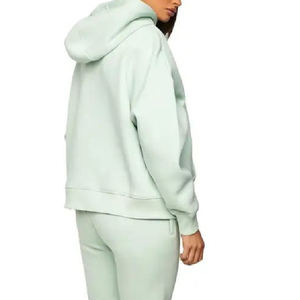 Conjunto Deportivo de Dos Piezas para Mujer, Manga Larga, Transpirable, Corte Regular, 100% Algodón, Ligero, Estampado Personalizado, Lavado Ácido, Color Sólido - Product Image 1