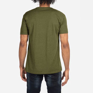 T-shirt personnalisé en tissu tri-mélange 50% coton/50% polyester, col rond, manches courtes, léger et doux, avec logo personnalisé - Product Image 2