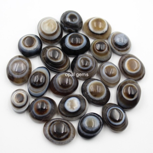 Pierres précieuses OPAL GEMS, Agate Sulemani naturelle, taille ovale, cabochon, pierre brute pour la fabrication de bijoux, en vrac, 20-40 mm, 6-12 g, évaluées par un tiers - Product Image 2