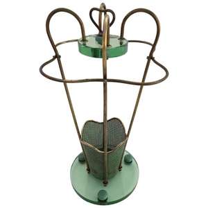 Porte-parapluie en laiton antique avec motif en spirale pour l'entrée de la maison, support décoratif fait à la main - Product Image 3
