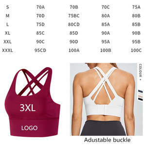 Soutien-gorge de sport antichoc haute performance à dos croisé et froncé, grande taille, idéal pour le yoga – Meilleure vente - Product Image 4
