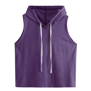 เสื้อกล้ามมีฮู้ดคุณภาพสูงสำหรับออกกำลังกาย ลายพิมพ์ขายดี ดีไซน์ใหม่ล่าสุดปี 2026 เสื้อกล้ามมีฮู้ดลำลองสำหรับผู้หญิง - Product Image 1