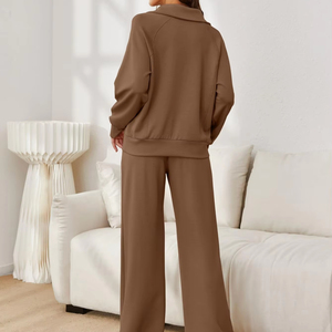 Survêtement en velours violet personnalisé pour homme, avec sweat à capuche et pantalon de jogging, imprimé délavé à l'acide, collection automne 2026, vente en gros - Product Image 2