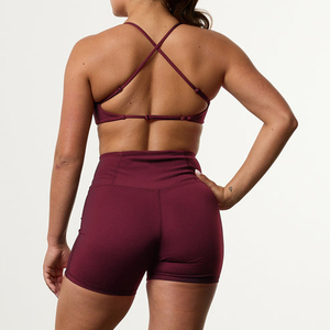 Women's Activewear Set High Waist Sports Bra Legging <b>Pants</b> 2 Piece Solid Color Seamless Breathable Reversible High Quality - Product Image 5