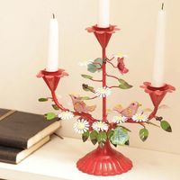 Support de bougie en métal décoratif floral fait main, personnalisable, style moderne, portable, pour Noël