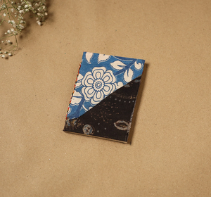 สมุดบันทึกผ้าลายดอกไม้สีฟ้า สมุดโน้ตทำมือ ปกผ้า สมุดจดบันทึกขนาดพกพา สมุดบันทึกการเดินทาง ของขวัญ - Product Image 4