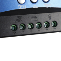 Contrôleur de charge solaire PWM automatique 12V 24V avec écran LCD, double USB 10A-60A pour batteries au plomb-acide, au lithium et LiFePO4
