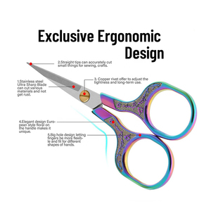 Ciseaux de couture, ciseaux à broder, ciseaux à ongles en acier inoxydable multi-usages - Product Image 4