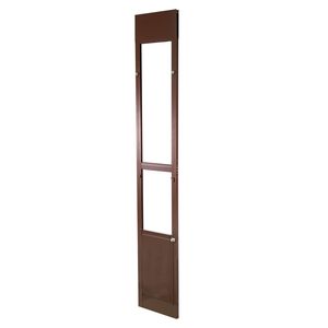 Porta per Cani con Telaio in Lega di Alluminio per Vetro Scorrevole 75 7/8 80 11/16, Altezza Regolabile, Design Francese, Cerniere Girevoli in Ferro con Serratura - Product Image 1