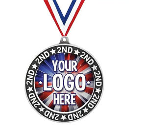 Médaille d'honneur universelle personnalisée en métal avec ruban, emblème et logo d'entreprise sur mesure pour sacs - Product Image 5