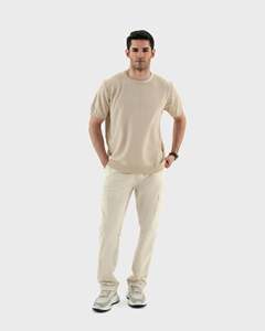 เสื้อยืดแขนสั้นผู้ชายทรงหลวมไหล่ตก พิมพ์ลายได้ตามสั่ง รับผลิตแบบ OEM - Product Image 3