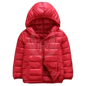 Zipper Design Kid's Down Jacket Breathable Padded Jacket