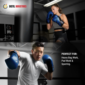 Premium Quality Leather Boxing Gloves with Adjustable Wrist <b>Strap</b> Customizable Logo and Color for Training - Product Image 2