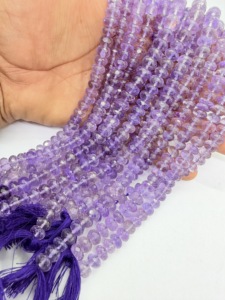 Natural Purple <b>Amethyst</b> Faceted Rondelle Beads 16 Inch Strand Gemstone Jewelry Making Supplies Wholesale - Product Image 3