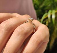 Bague de fiançailles en moissanite taille coussin 2 carats en argent sterling 925, bague de mariage ronde pour femme, bijoux fins