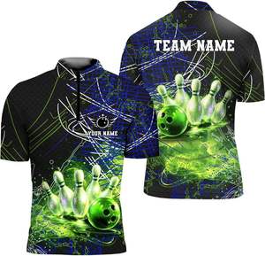 Oem Sublimation Half Sleeve Casual Tee Mens Shirts T-Shirt New Design Casual Polo Tshirt Own Wholesale <b>Bowling</b> Shirt - Product Image 5