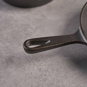 WANGYUANJI Padella in Ghisa da 7,9 Pollici, Antiaderente, con Manico, Utensile da Cucina Multifunzionale per Casa e Campeggio, per Bistecche - Product Image 5