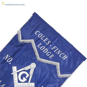 Banderas de Regalia Masónica Ceremonial Hechas en Pakistán, Bordado Personalizado, Tela Premium, Borde Dorado, Pin de Seguridad Tradicional para Logia - Product Image 3