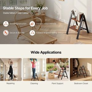 Sgabello Pieghevole Portatile Multiuso per Uso Domestico e Pouf - Product Image 2