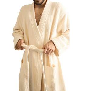 Peignoir Kimono en satin emballé sur mesure pour femmes, ceinture amovible réglable, vêtements de nuit de style uni pour hôtels du vendeur indien - Product Image 3