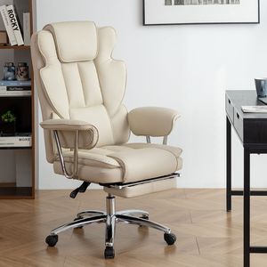 Silla Ejecutiva Grande y Alta para Oficina con Reposapiés, Ergonómica, Reclinable, Respaldo Alto, de Cuero, Cómoda, para Computadora - Product Image 2