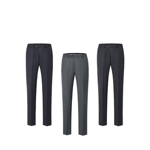 High Quality Men's Mid Waist Lightweight Casual <b>Trousers</b> for Spring and Autumn Business Style Polyester/Cotton <b>Waterproof</b> - Product Image 2