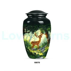 Urna Funeraria de Latón Rojo Brillante con Diseño de Colibrí para Adultos, Recuerdo Conmemorativo, Recipiente para Cenizas, Elegante y Duradero - Product Image 5