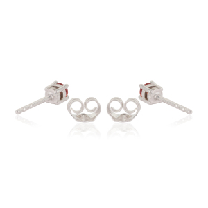Beautiful Round Cut 100% Authentic Orange Sapphire Gemstone 925 <b>Sterling</b> <b>Silver</b> Dainty <b>Studs</b> Earring For Women's - Product Image 6