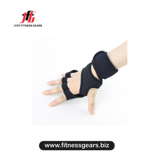 ถุงมือฟิตเนสหนัง PU สำหรับผู้ชาย ยี่ห้อ JUST FITNESS GEARS แบบครึ่งนิ้ว สำหรับยกน้ำหนัก ออกกำลังกาย สายรัดข้อมือปรับได้ น้ำหนักเบา แห้งเร็ว - Product Image 6