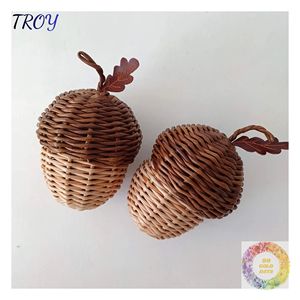 Adorno Colgante Rústico de Rattan con Forma de Bolea, Hecho a Mano, para Centros de Mesa de Otoño y Decoración de Fiestas de Cosecha - Product Image 3