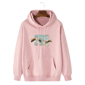 เสื้อฮู้ดดี้ผู้ชายลายกราฟิก สตรีทแวร์ ทรงโอเวอร์ไซส์ ผ้าฝ้าย พูลโอเวอร์ ผ้าฟลีซ มีฮู้ด สวมใส่สบายๆ สำหรับฤดูใบไม้ร่วง ลายพิมพ์ เสื้อฮู้ดดี้ขายส่ง - Product Image 6
